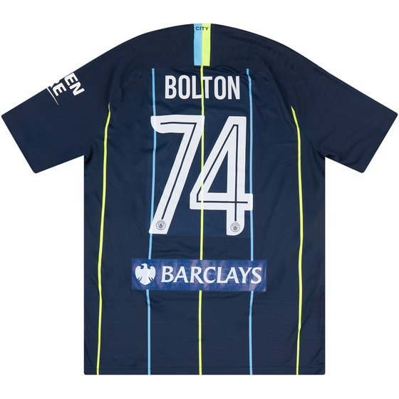 2018-19 Manchester City Match Issue Away Shirt Bolton #74 (v Liverpool)