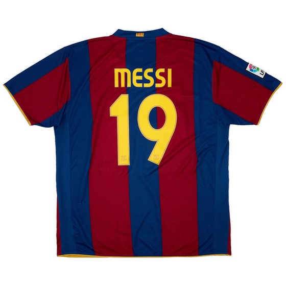 2007-08 Barcelona Home Shirt Messi #19 - 5/10 - (XXL)