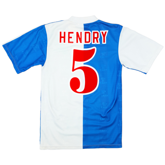 1996-98 Blackburn Home Shirt Hendry #5 - 7/10 - (S)
