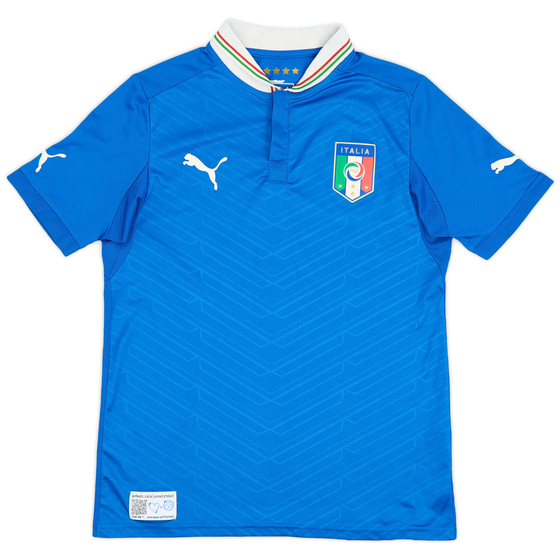 2012-13 Italy Home Shirt - 9/10 - (XL.Boys)