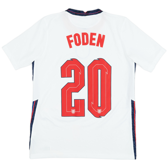 2020-22 England Home Shirt Foden #20 - 7/10 - (XL.Boys)