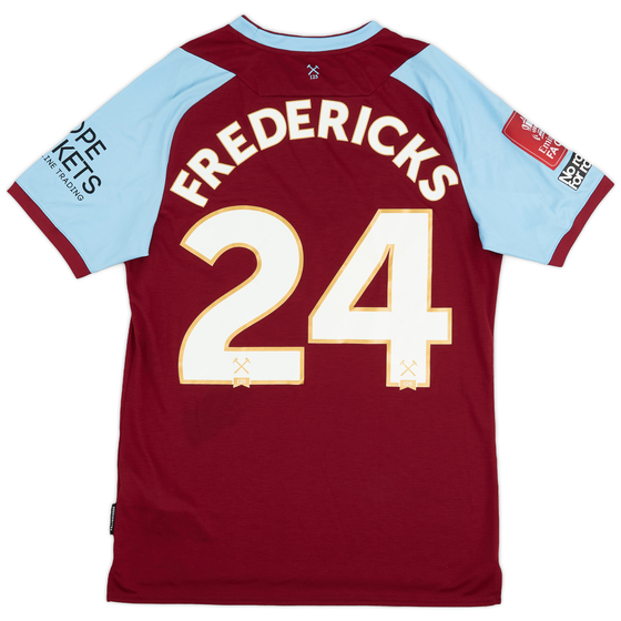 2020-21 West Ham Match Issue FA Cup Home Shirt Fredericks #24