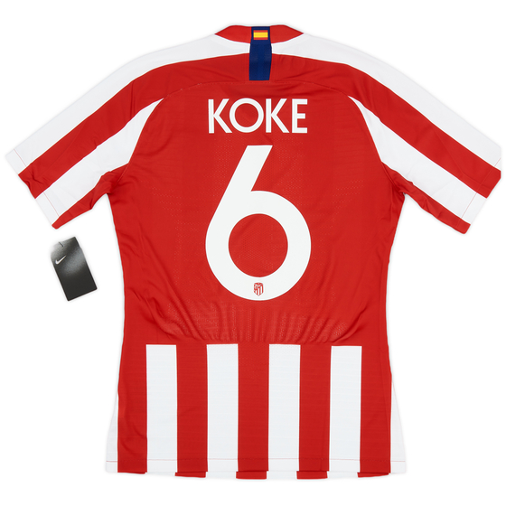 2019-20 Atletico Madrid Player Issue Vaporknit Domestic Home Shirt Koke #6 (M)
