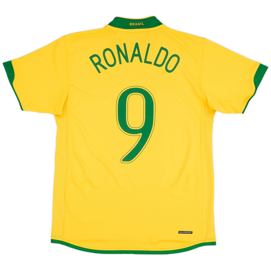 2006-08 Brazil Home Shirt Ronaldo #9 - 8/10 - (M)