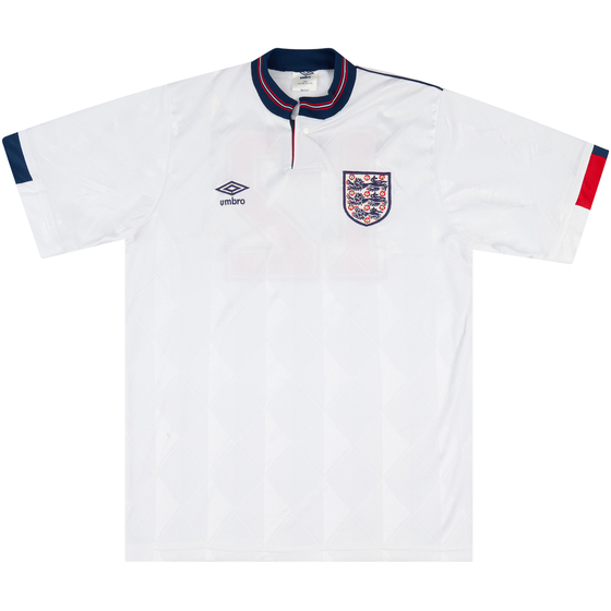 1988 England Match Worn Home Shirt #12 (Walker) v Denmark
