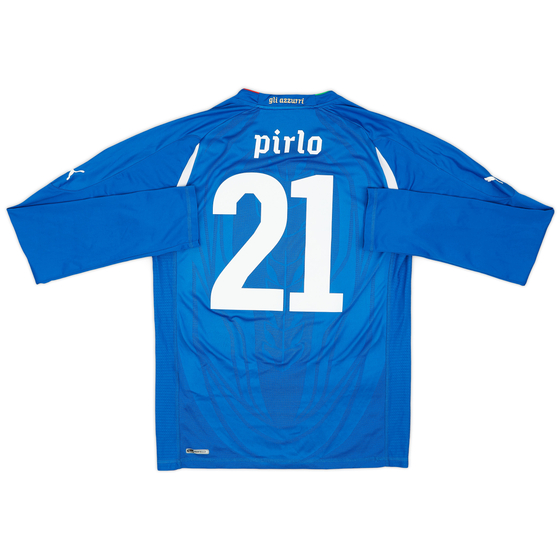 2010-12 Italy Home L/S Shirt Pirlo #21 - 9/10 - (XL)