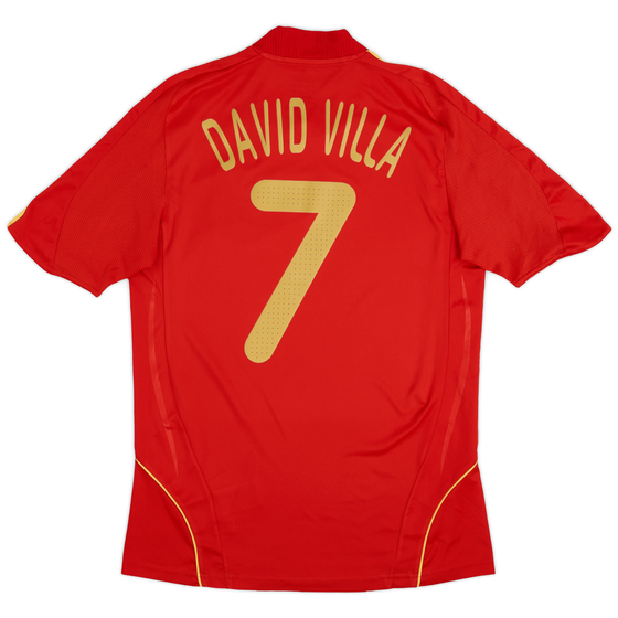 2007-09 Spain Home Shirt David Villa #7 - 6/10 - (S)