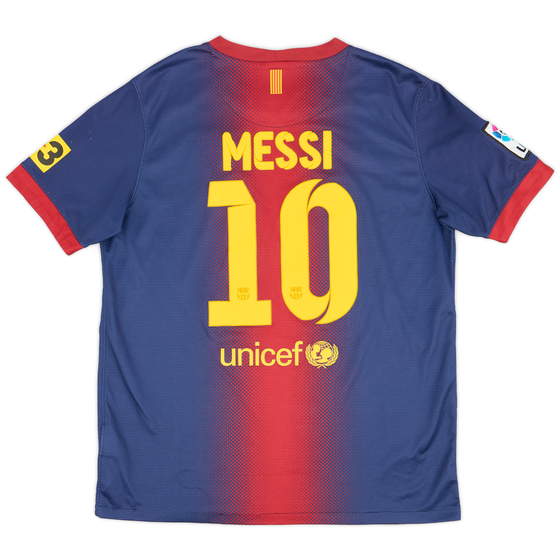 2012-13 Barcelona Home Shirt Messi #10 - 8/10 - (XL.Boys)