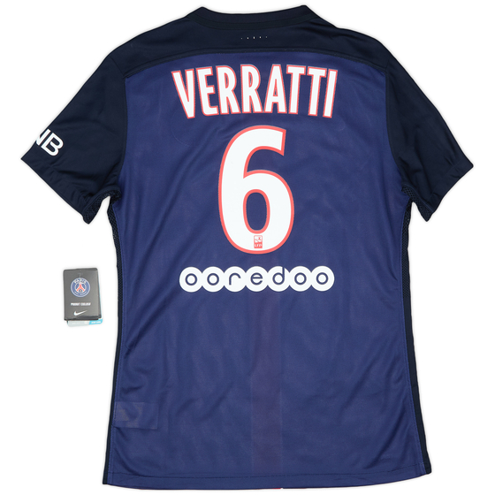 2015-16 Paris Saint-Germain Authentic Home Shirt Verratti #6 (M)