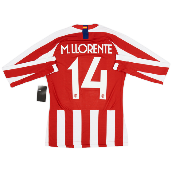 2019-20 Atletico Madrid Player Issue Vaporknit Domestic Home L/S Shirt M.LLorente #14 (S)
