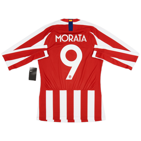 2019-20 Atletico Madrid Player Issue Vaporknit Domestic Home L/S Shirt Morata #9 (S)