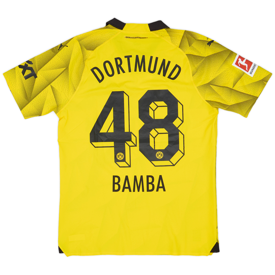 2023-24 Borussia Dortmund Match Issue Home Shirt Bamba #48