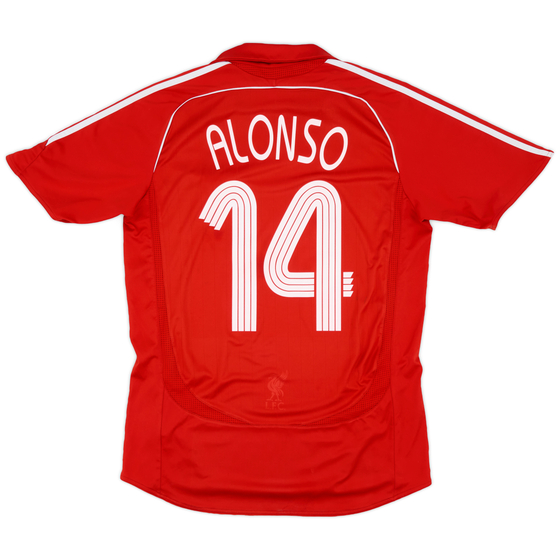 2006-08 Liverpool Home Shirt Alonso #14 - 7/10 - (M)