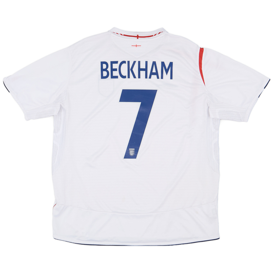 2005-07 England Home Shirt Beckham #7 - 3/10 - (XXL)