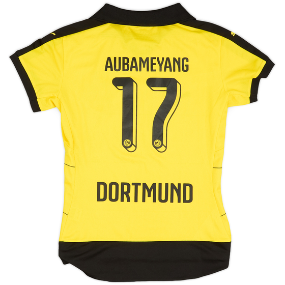 2015-16 Borussia Dortmund Home Shirt Aubameyang #17 - 9/10 - (Women's M)