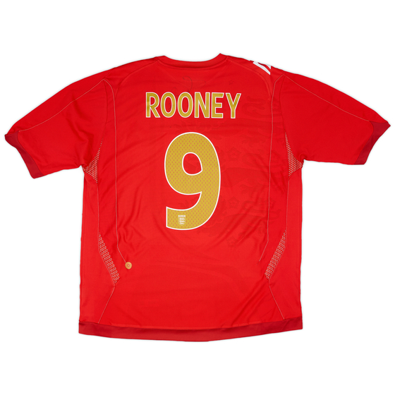 2006-08 England Away Shirt Rooney #9 - 6/10 - (XL)