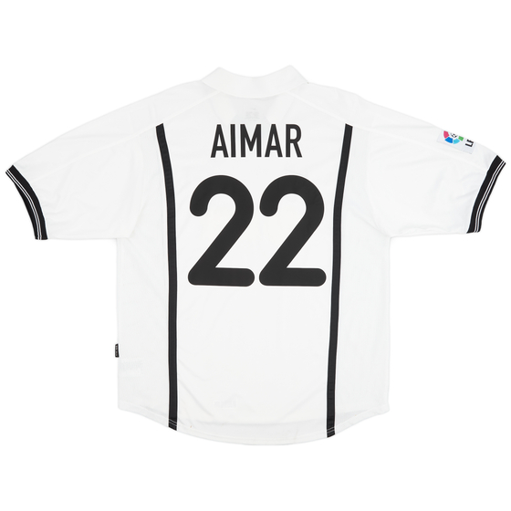 2000-01 Valencia Home Shirt Aimar #22 - 9/10 - (XL)