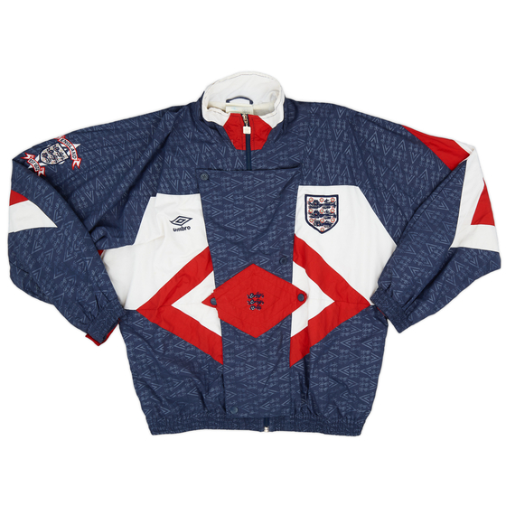 1990-92 England Umbro Track Jacket - 8/10 - (L)