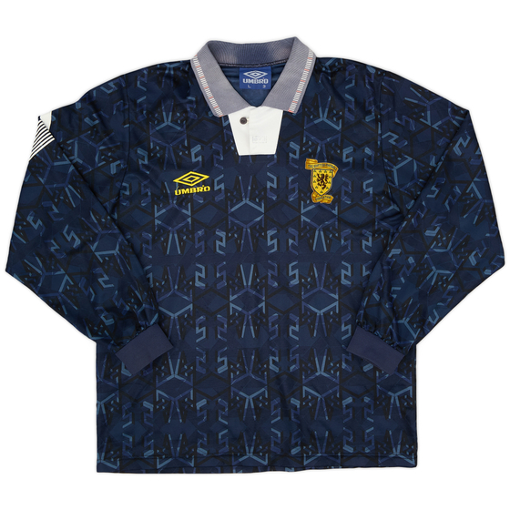 1991-94 Scotland Home L/S Shirt - 7/10 - (L)