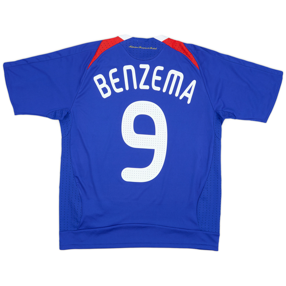 2007-08 France Home Shirt Benzema #9 - 8/10 - (L.Boys)
