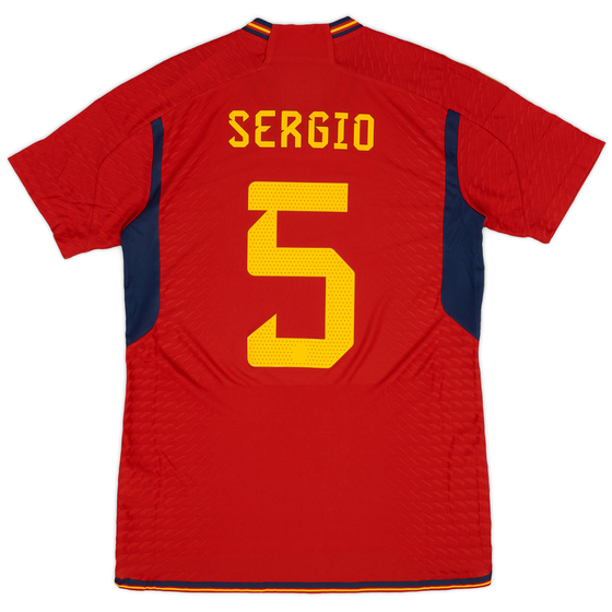 2022-23 Spain Authentic Home Shirt Sergio #5