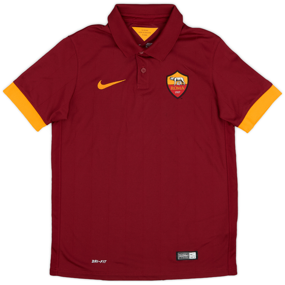 2014-15 Roma Home Shirt - 9/10 - (M.Boys)