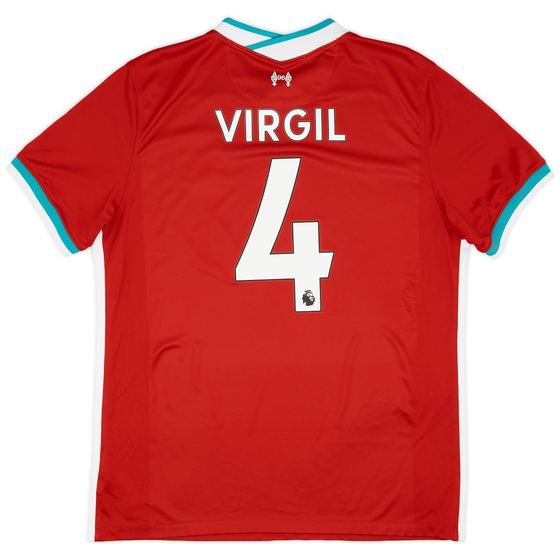 2020-21 Liverpool Home Shirt Virgil #4 - 8/10 - (XL)