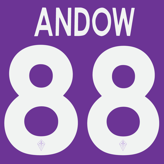 2013-14 Fiorentina Home Andow #88 Nameset