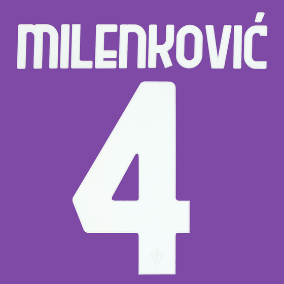 2020-21 Fiorentina Home/Fourth Milenkovic #4 Name Set