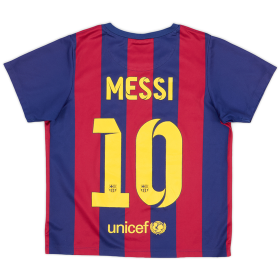 2014-15 Barcelona Home Shirt Messi #10 - 7/10 - (XS.Boys)