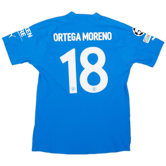 2022-23 Manchester City Match Issue Champions League GK Shirt Ortega Moreno #18