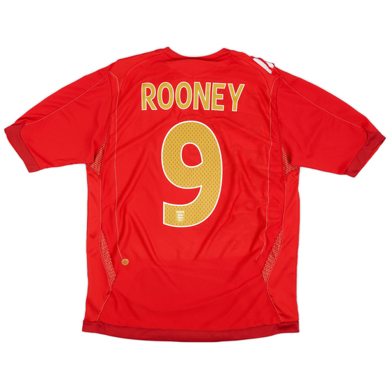2006-08 England Away Shirt Rooney #9 - 4/10 - (L)