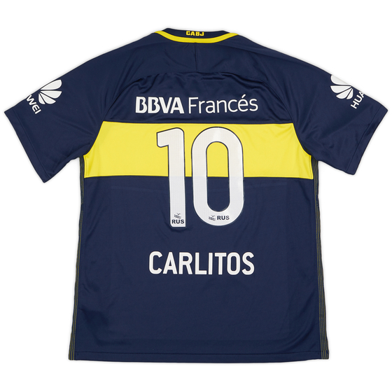 2016-17 Boca Juniors Home Shirt Carlitos #10 - 7/10 - (L)