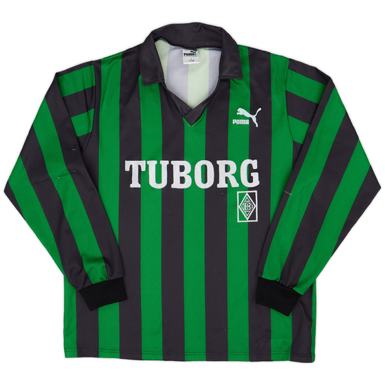 1990-92 Borussia Monchengladbach Away L/S Shirt - 8/10 - (L)