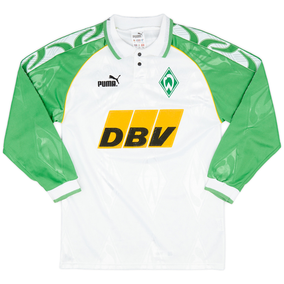 1995-96 Werder Bremen Home L/S Shirt - 9/10 - (XS)