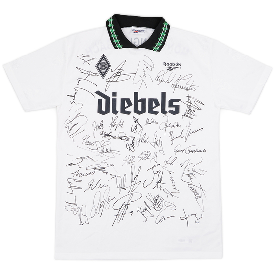 1995-96 Borussia Monchengladbach Squad 'Signed' Home Shirt - 9/10 - (L)