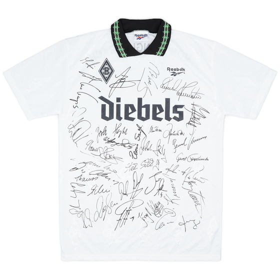 1995-96 Borussia Monchengladbach Squad 'Signed' Home Shirt - 8/10 - (L)