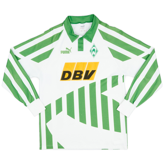 1994-95 Werder Bremen Home L/S Shirt - 6/10 - (M)