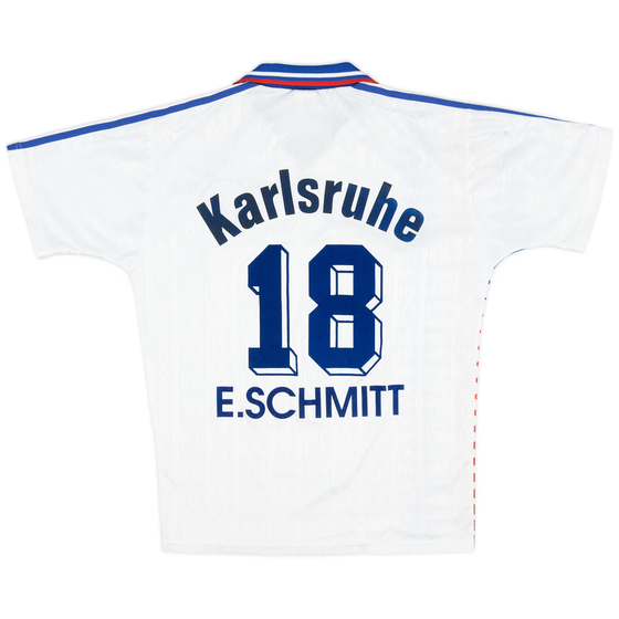 1995-96 Karlsruhe Home Shirt E. Schmitt #18 - 6/10 - (S)