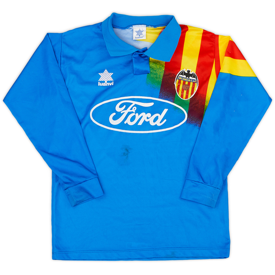 1995-96 Valencia Away L/S Shirt - 6/10 - (XL.Boys)