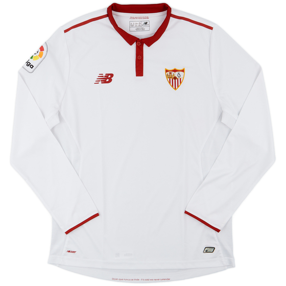 2016-17 Sevilla Home L/S Shirt - 9/10 - (L)