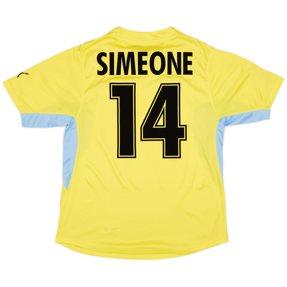 2001-02 Lazio Away Shirt Simeone #14 - 9/10 - (XL)