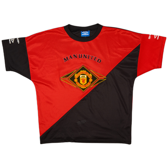 1994-96 Manchester United Umbro Training Shirt - 7/10 - (L)
