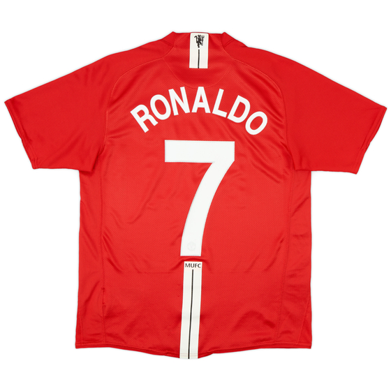 2007-09 Manchester United Home Shirt Ronaldo #7 - 9/10 - (M)