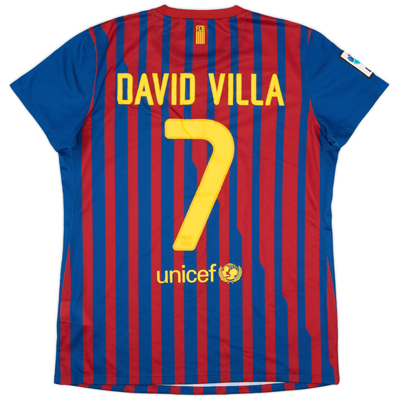 2011-12 Barcelona Home Shirt David Villa #7 - 5/10 - (Women's L)