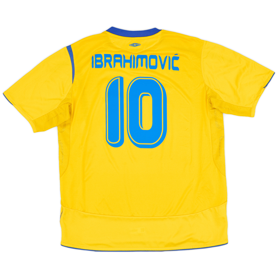 2006-08 Sweden Home Shirt Ibrahimović #10 - 9/10 - (XL)