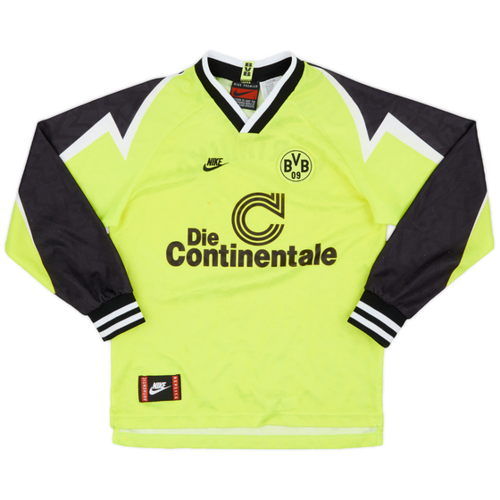 1995-96 Borussia Dortmund Home L/S Shirt - 8/10 - (L.Boys)