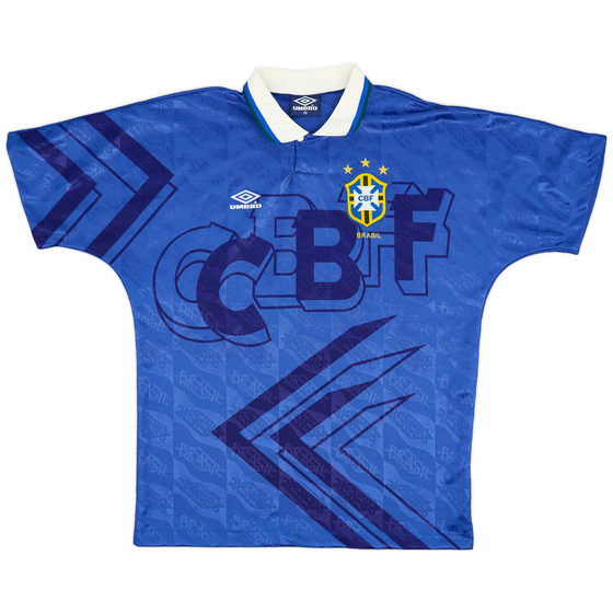 1991-93 Brazil Away Shirt #10 - 9/10 - (L)