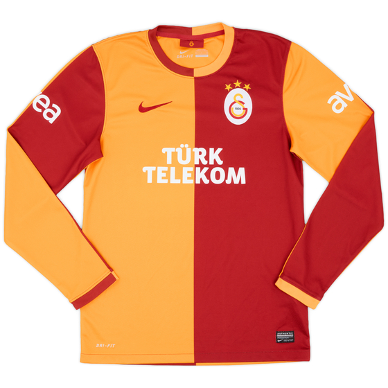 2013-14 Galatasaray Home L/S Shirt - 9/10 - (S)