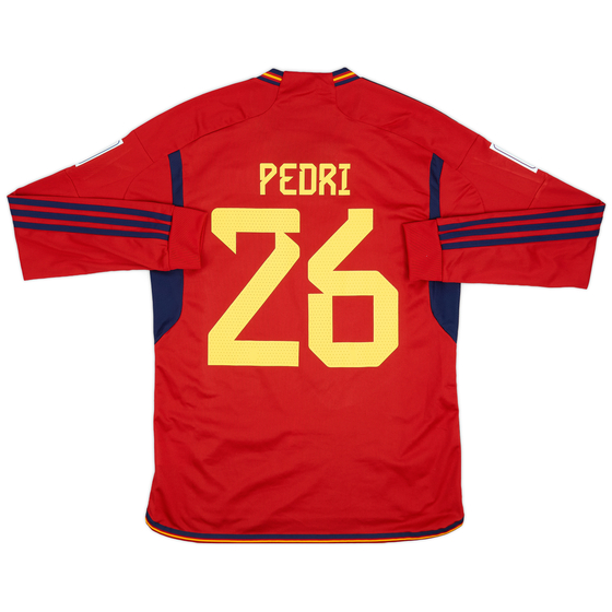 2022-23 Spain Home L/S Shirt Pedri #26 - 8/10 - (M)